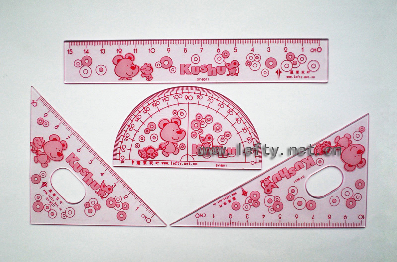 left-handed student ruler(sy-9011-red)