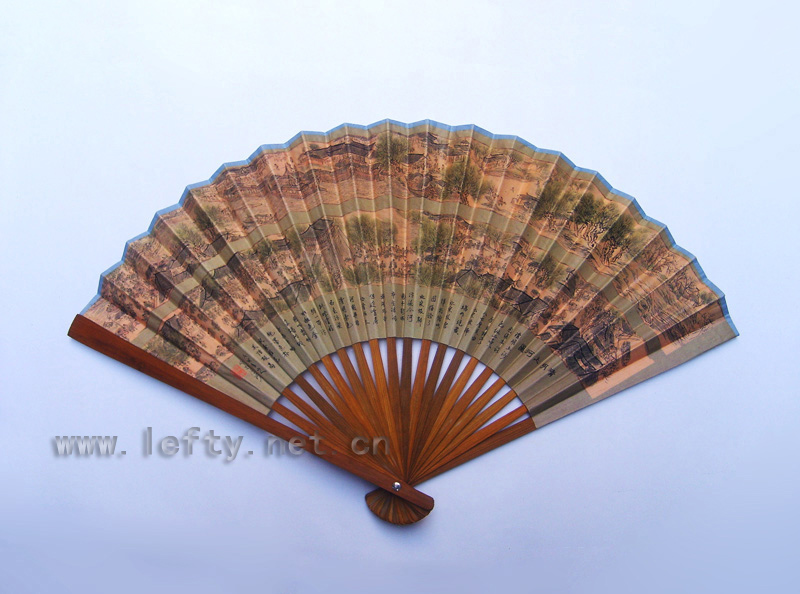 left-handed paper folding fan